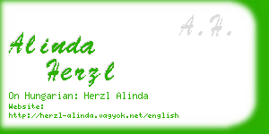 alinda herzl business card
